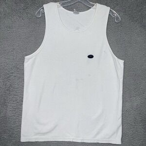 VTG SPEEDO Shirt Men's Size M White Tank Top Gym Made USA Weightlifting 1998 90s